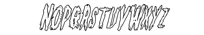 Monsterama Outline Italic Font LOWERCASE
