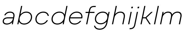 Mont Blanc-Trial ExtraLight Italic Font LOWERCASE