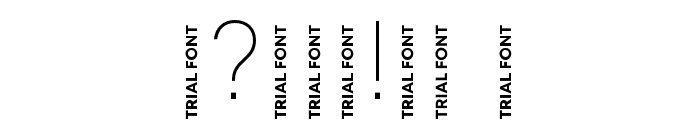 Mont Blanc-Trial Thin Font OTHER CHARS