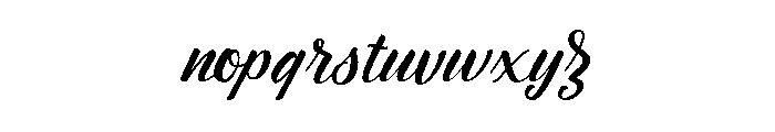 Montagne Script Free Demo Regular Font LOWERCASE