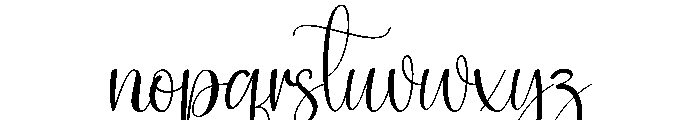 Monthly1 Font LOWERCASE
