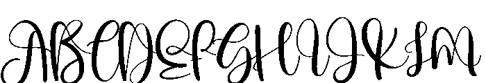 Monthly Font UPPERCASE