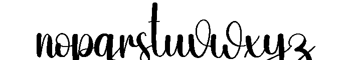 Monthly Font LOWERCASE
