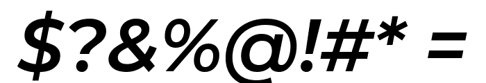 Montserrat Alternates SemiBold Italic Font OTHER CHARS