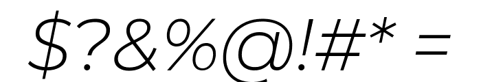 Montserrat Light Italic Font OTHER CHARS