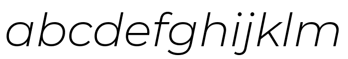 Montserrat Light Italic Font LOWERCASE