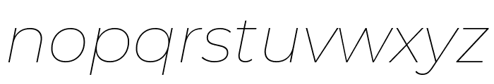 Montserrat Thin Italic Font LOWERCASE