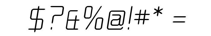 Moondog Zero Italic Font OTHER CHARS