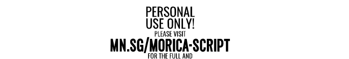 Morica Script PERSONAL USE Regular Font OTHER CHARS