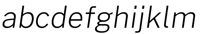 Morrison ExtraLight Italic Font LOWERCASE