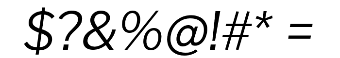 Morrison Light Italic Font OTHER CHARS