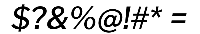 Morrison Medium Italic Font OTHER CHARS