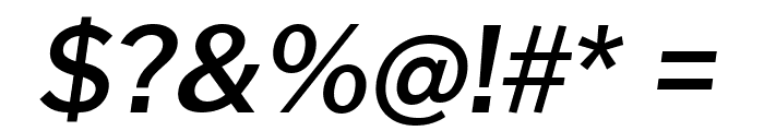 Morrison SemiBold Italic Font OTHER CHARS
