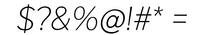 Morrison Thin Italic Font OTHER CHARS