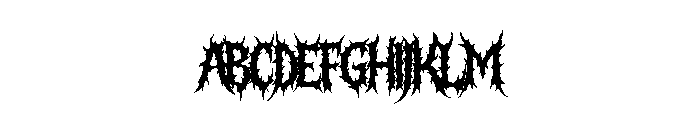 Mortem Regular1 Font UPPERCASE