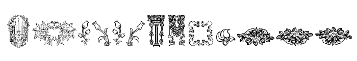 Mortised Ornaments Free Two Font UPPERCASE