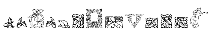 Mortised Ornaments Free Two Font LOWERCASE