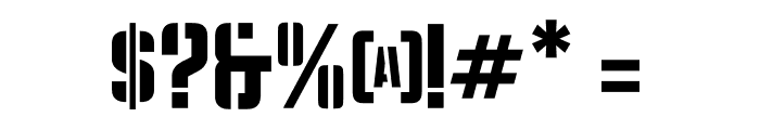 Moshka-Stencil Font OTHER CHARS