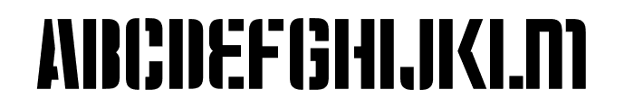 Moshka-Stencil Font UPPERCASE