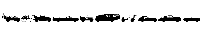 Motor Vehicles Font OTHER CHARS