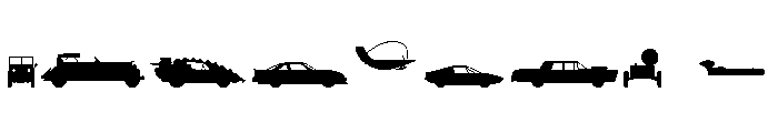 Motor Vehicles Font OTHER CHARS