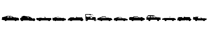 Motor Vehicles Font UPPERCASE
