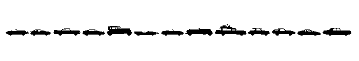 Motor Vehicles Font UPPERCASE