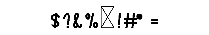 Move Only Display Font OTHER CHARS