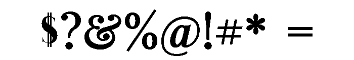 Moving Font OTHER CHARS