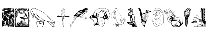 Moyra's Parrots Font LOWERCASE