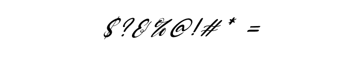 Mozzana Italic Font OTHER CHARS