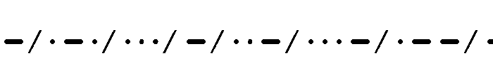 morse Regular Font LOWERCASE