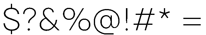 Momo Trust Sans 200 Font OTHER CHARS