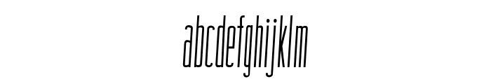 Modera-CondensedRegular Font LOWERCASE
