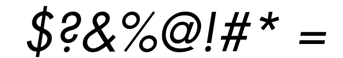 Modern  Oblique Font OTHER CHARS