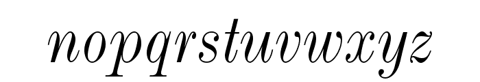ModernMTStd-CondensedItalic Font LOWERCASE