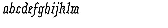 Modern B42 Regular Italic Font LOWERCASE