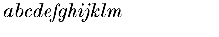 Modern Extended Book Italic Font LOWERCASE