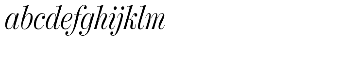 Moderno FB Condensed Light Italic Font LOWERCASE