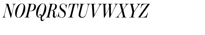 Moderno FB Condensed Regular Italic Font UPPERCASE