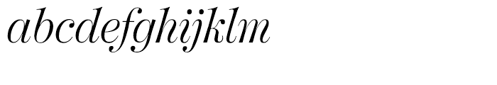 Moderno FB Light Italic Font LOWERCASE
