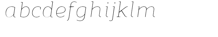 Modum Thin Italic Font LOWERCASE