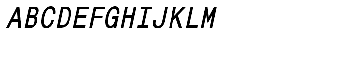 MonoCondensed Bold Italic Font UPPERCASE