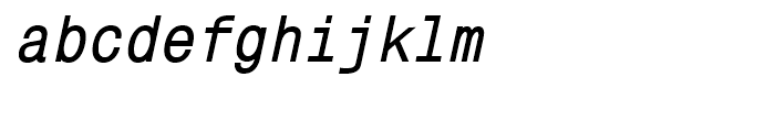 MonoCondensed Bold Italic Font LOWERCASE