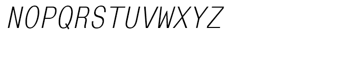 MonoCondensed Italic Font UPPERCASE