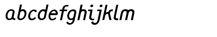 Monolith Sans Italic Font LOWERCASE