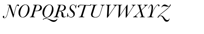 Monotype Baskerville Italic Font UPPERCASE