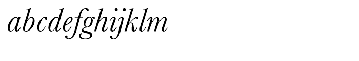 Monotype Baskerville Italic Font LOWERCASE