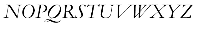 Monotype Garamond Alt Italic Font UPPERCASE