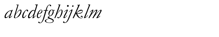 Monotype Garamond Alt Italic Font LOWERCASE